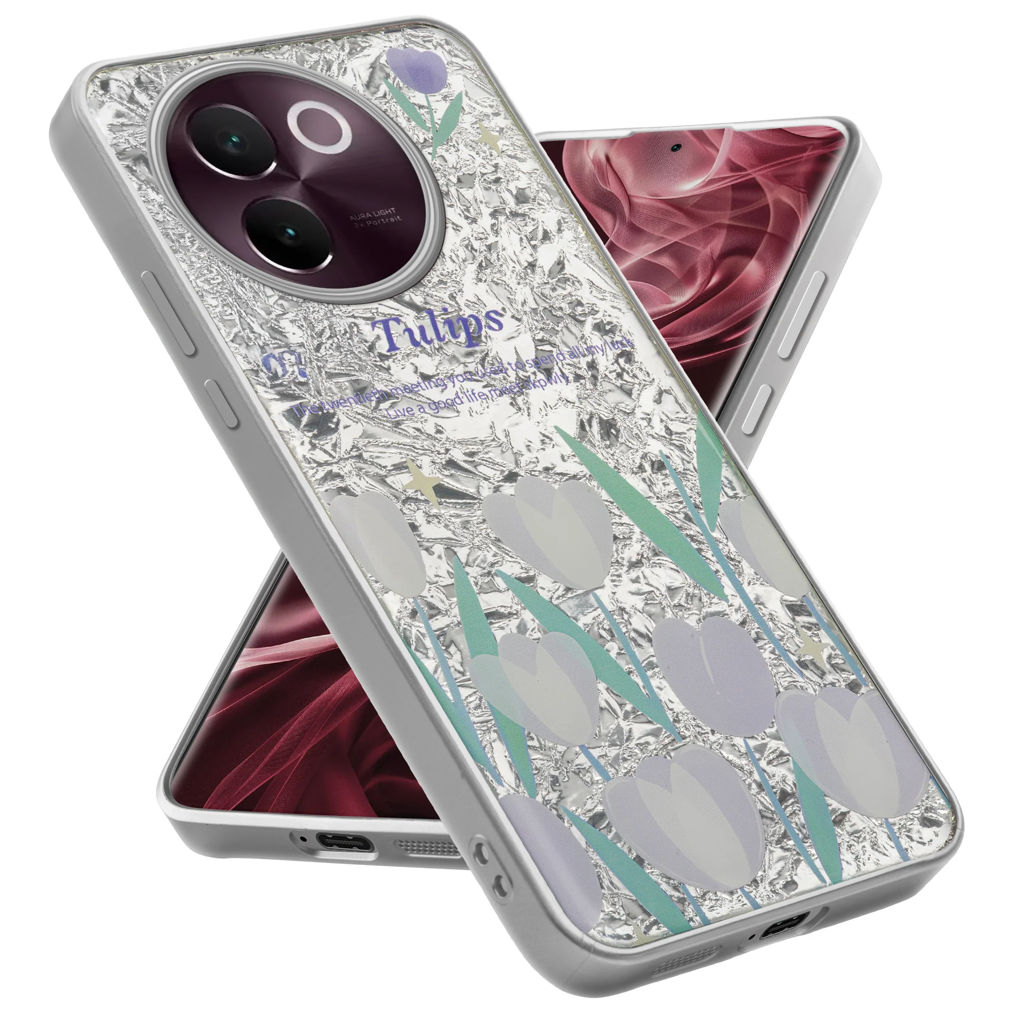 Shining Glossy Gradient Glitter Phone Back Cover Case for Vivo V30e 5G - Image 57