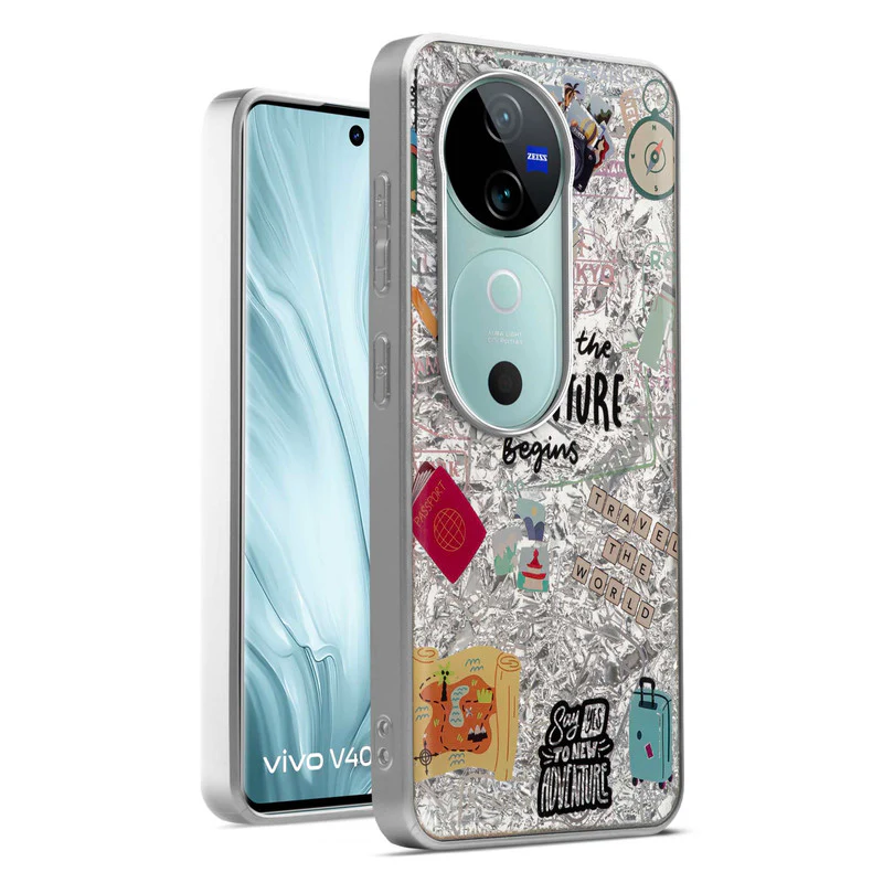 Shining Glossy Gradient Glitter Phone Back Cover Case for Vivo V40 5G