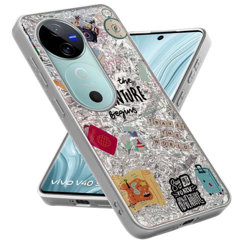 Shining Glossy Gradient Glitter Phone Back Cover Case for Vivo V40 5G - Image 3