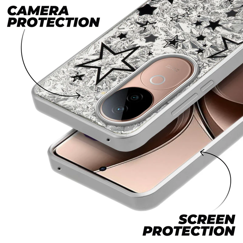 Shining Glossy Gradient Glitter Phone Back Cover Case for Vivo V40e 5G - Image 47