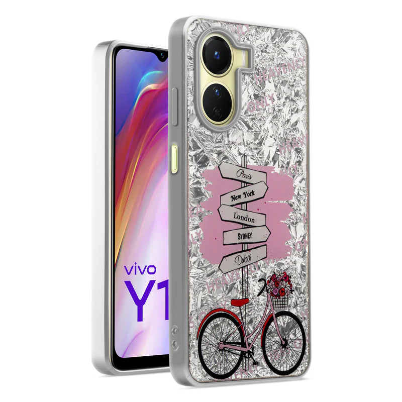 Shining Glossy Gradient Glitter Phone Back Cover Case for Vivo Y16 - Image 13