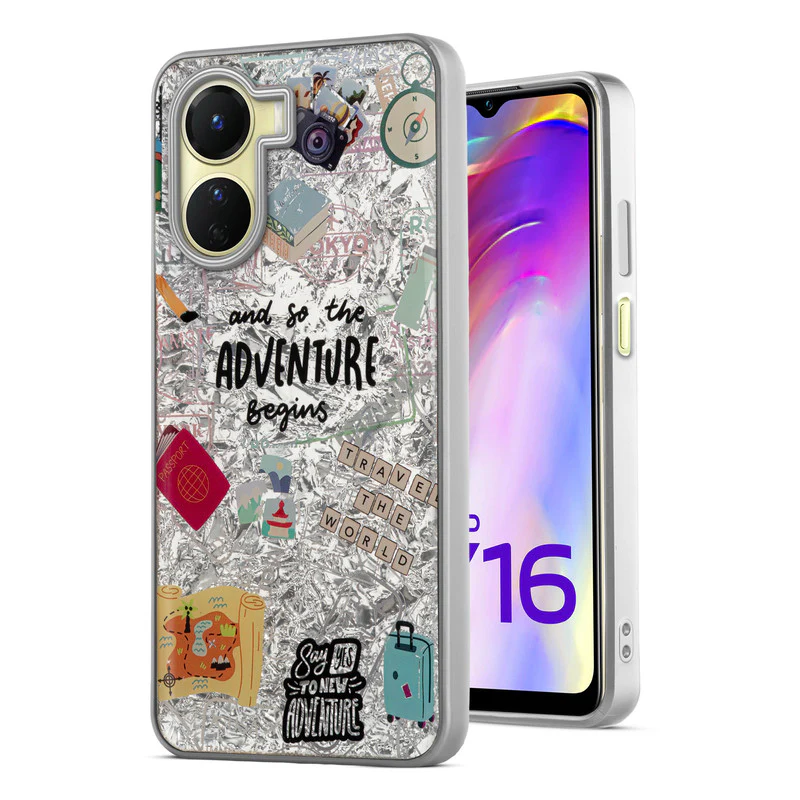 Shining Glossy Gradient Glitter Phone Back Cover Case for Vivo Y16 - Image 4