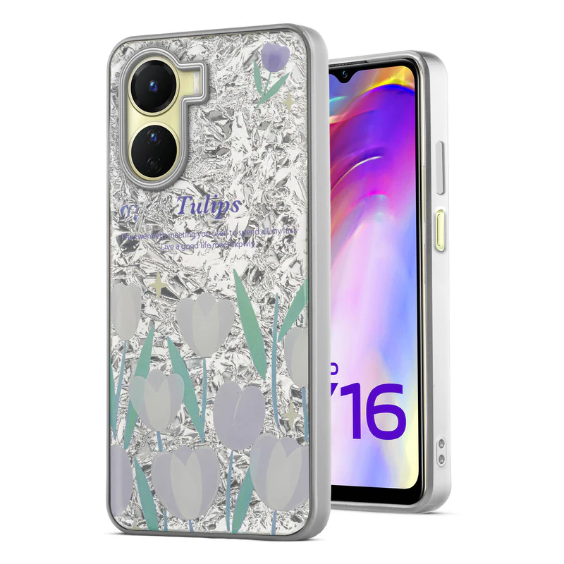 Shining Glossy Gradient Glitter Phone Back Cover Case for Vivo Y16 - Image 58