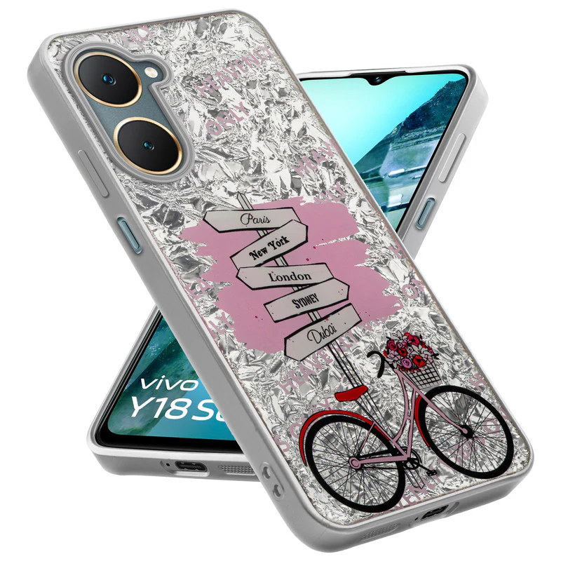 Shining Glossy Gradient Glitter Phone Back Cover Case for Vivo Y18 - Image 15