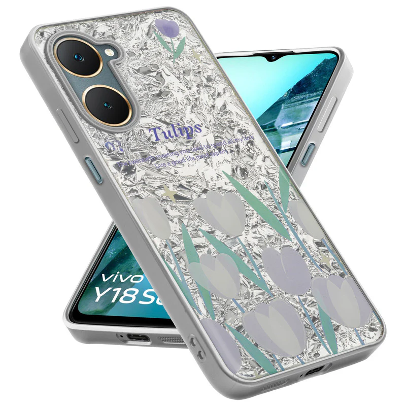 Shining Glossy Gradient Glitter Phone Back Cover Case for Vivo Y18 - Image 57