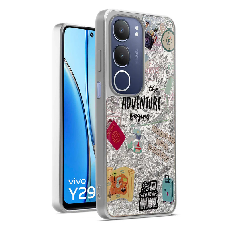 Shining Glossy Gradient Glitter Phone Back Cover Case for Vivo Y29 5G