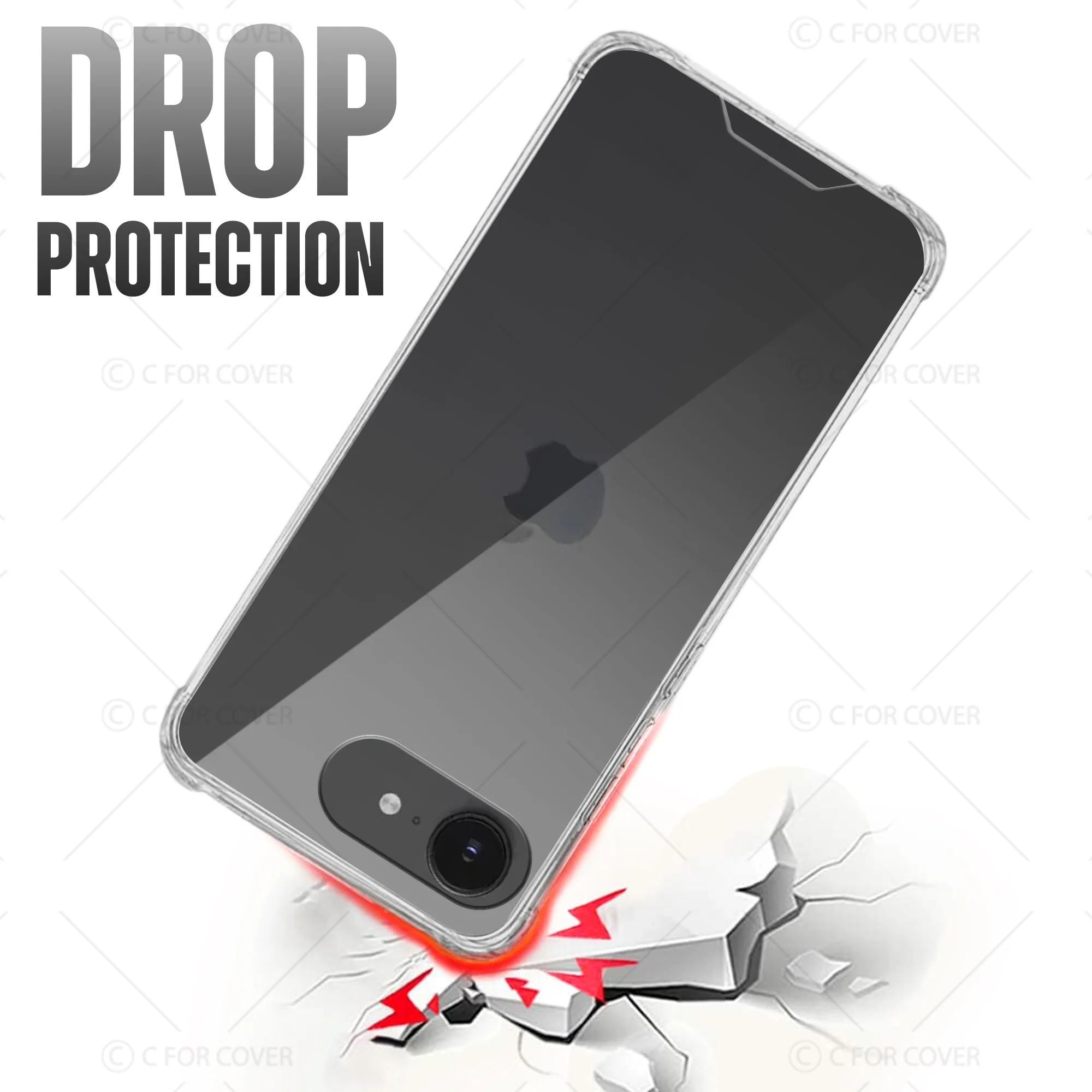 Transparent Shockproof Phone Back Cover Case With Raised Edges For Apple iPhone 16E - Image 7