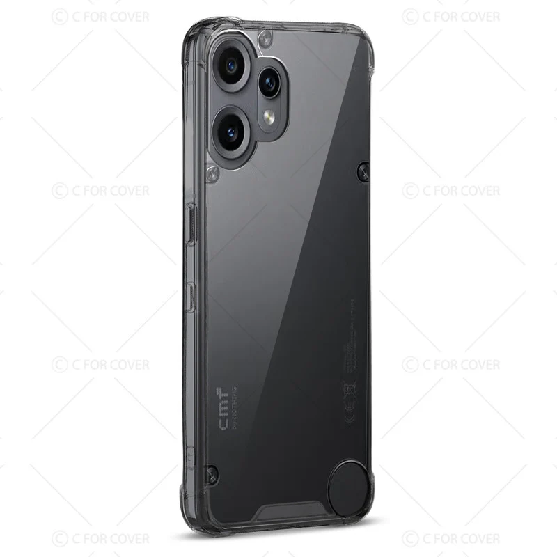 Transparent Shockproof Phone Back Cover Case With Raised Edges For CMF Nothing Phone 2 Pro - Image 5