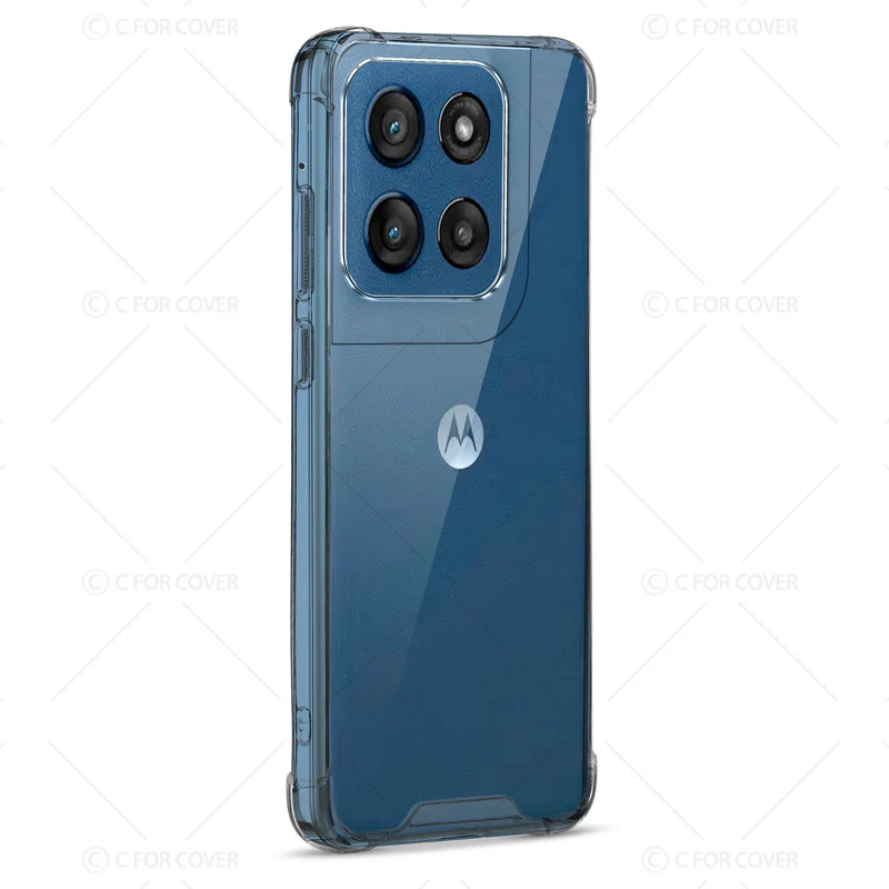 Transparent Shockproof Phone Back Cover Case With Raised Edges For Motorola Edge 60 Stylus 5G - Image 5