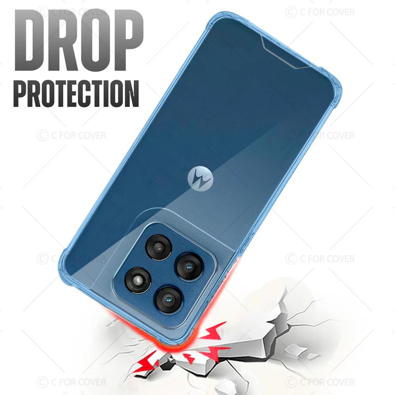 Transparent Shockproof Phone Back Cover Case With Raised Edges For Motorola Edge 60 Stylus 5G - Image 6