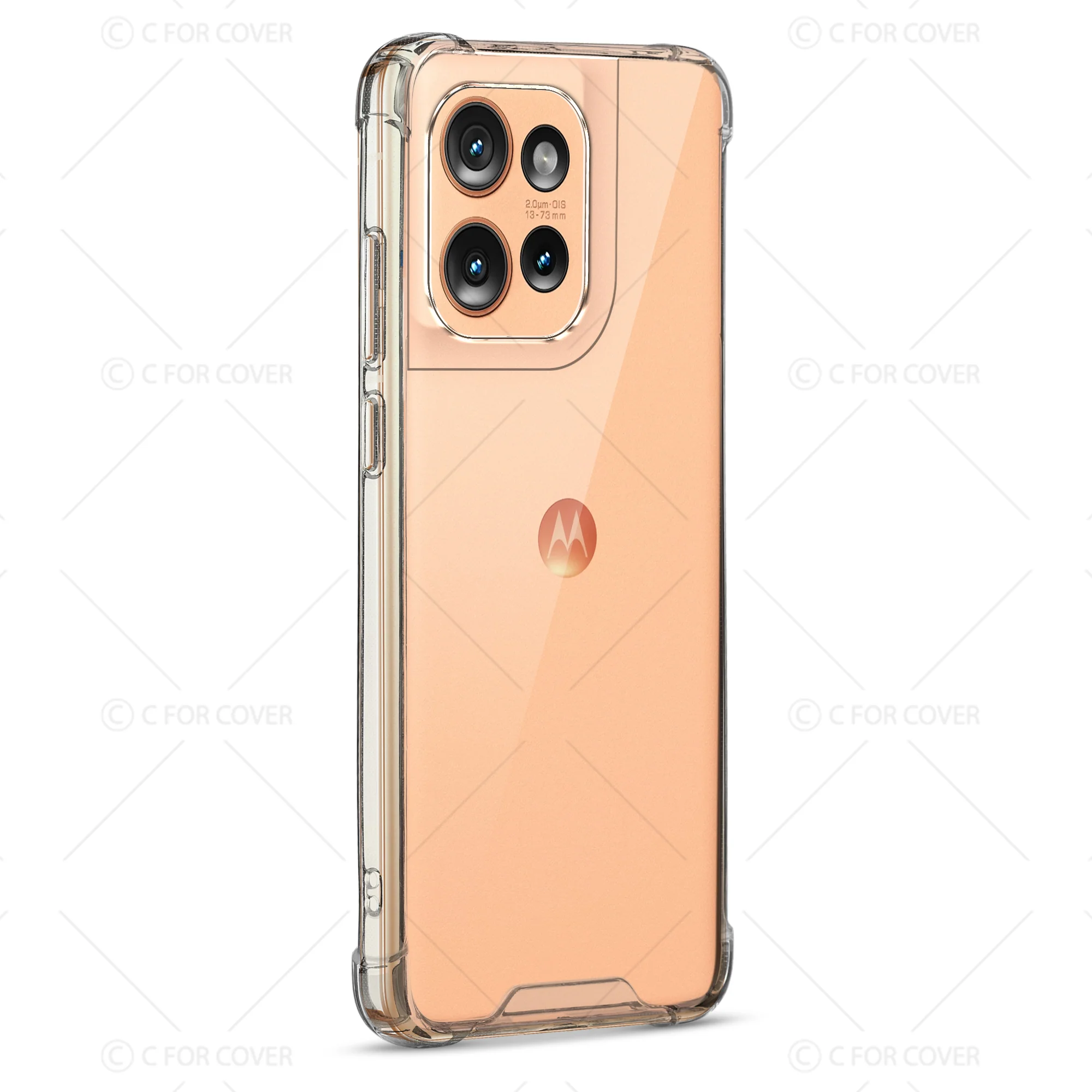 Transparent Shockproof Phone Back Cover Case With Raised Edges For Motorola Moto Edge 50 5G - Image 5
