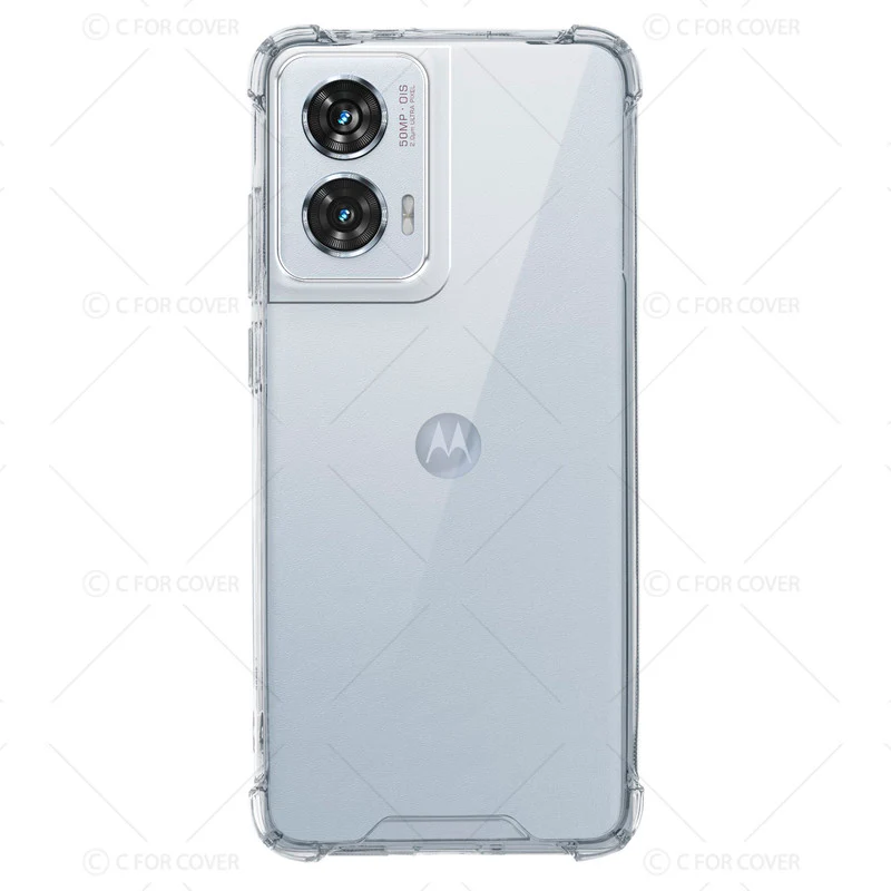 Transparent Shockproof Phone Back Cover Case With Raised Edges For Motorola Moto Edge 50 Fusion 5G - Image 4