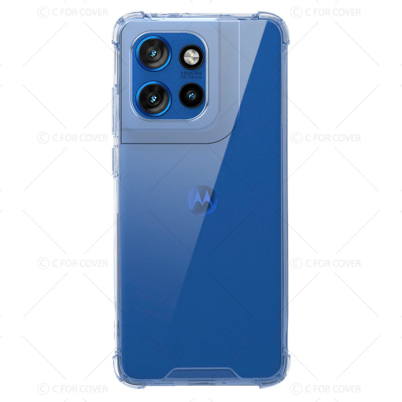 Transparent Shockproof Phone Back Cover Case With Raised Edges For Motorola Moto Edge 50 Neo 5G - Image 3