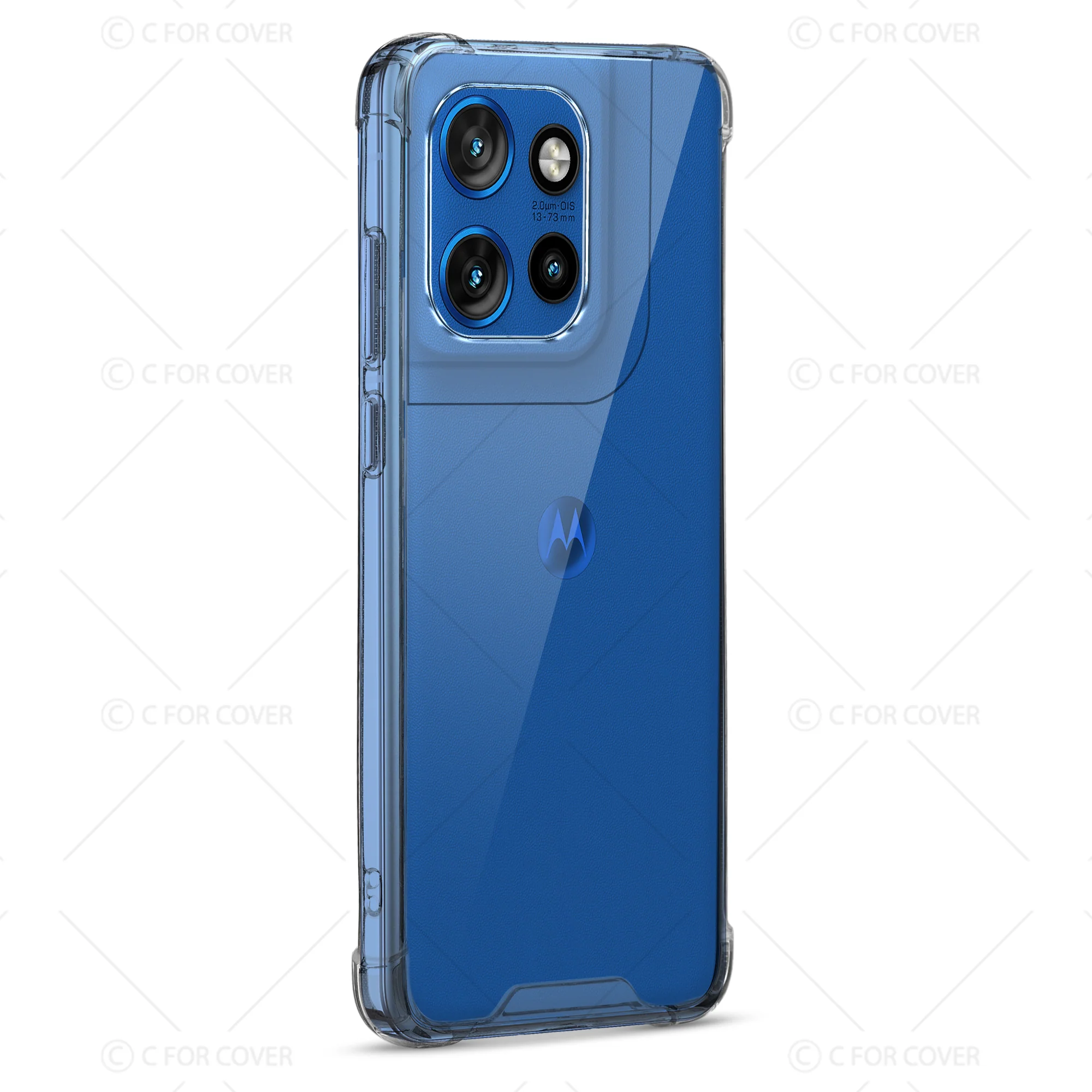 Transparent Shockproof Phone Back Cover Case With Raised Edges For Motorola Moto Edge 50 Neo 5G - Image 5