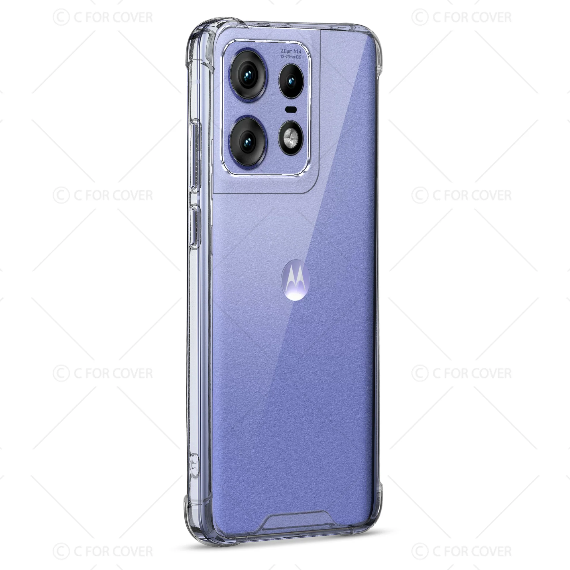 Transparent Shockproof Phone Back Cover Case With Raised Edges For Motorola Moto Edge 50 Pro 5G - Image 5