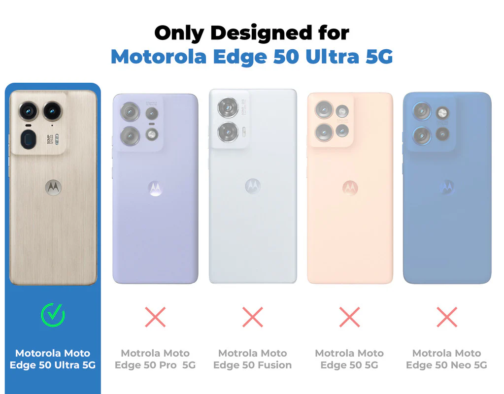 Transparent Shockproof Phone Back Cover Case With Raised Edges For Motorola Moto Edge 50 Ultra 5G - Image 2