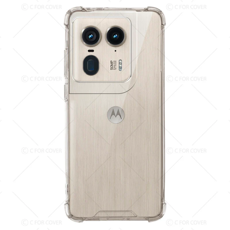 Transparent Shockproof Phone Back Cover Case With Raised Edges For Motorola Moto Edge 50 Ultra 5G - Image 4
