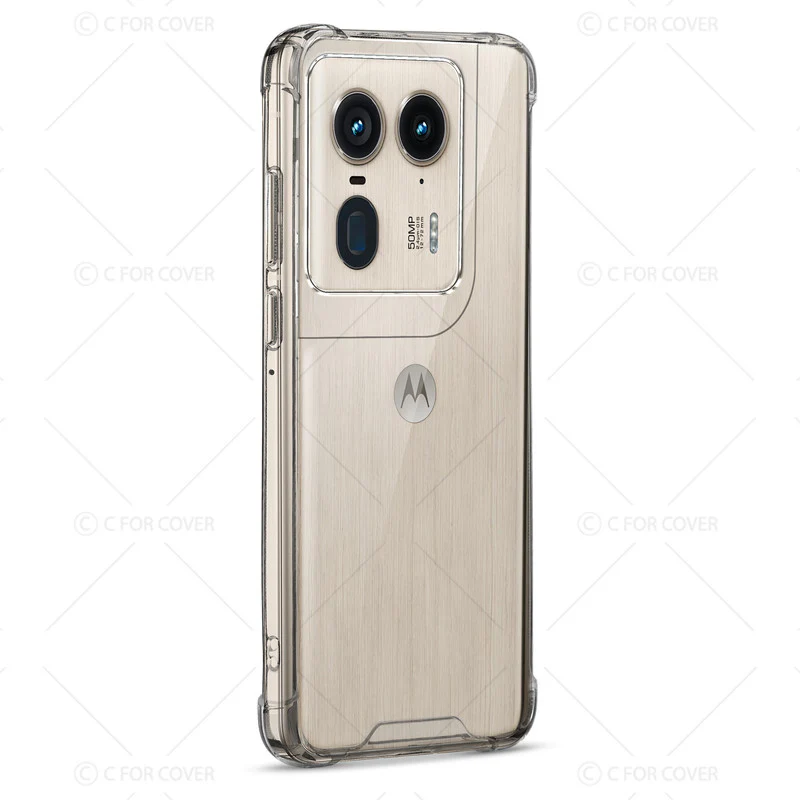 Transparent Shockproof Phone Back Cover Case With Raised Edges For Motorola Moto Edge 50 Ultra 5G - Image 5