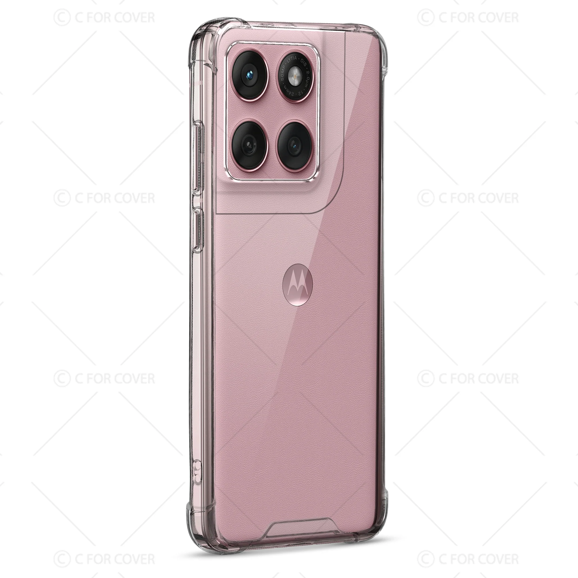 Transparent Shockproof Phone Back Cover Case With Raised Edges For Motorola Moto Edge 60 Fusion 5G - Image 5