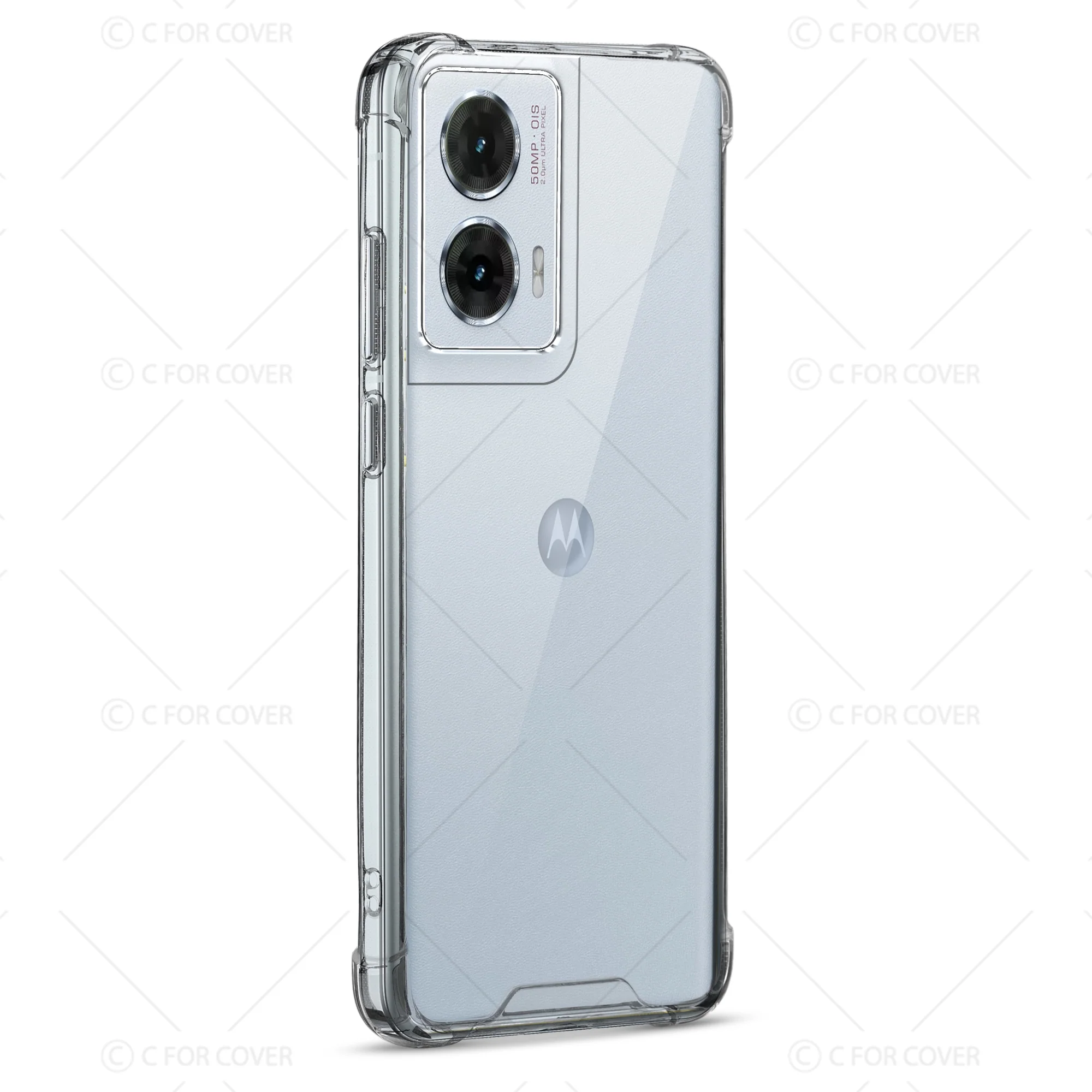 Transparent Shockproof Phone Back Cover Case With Raised Edges For Motorola Moto G85 5G - Image 5