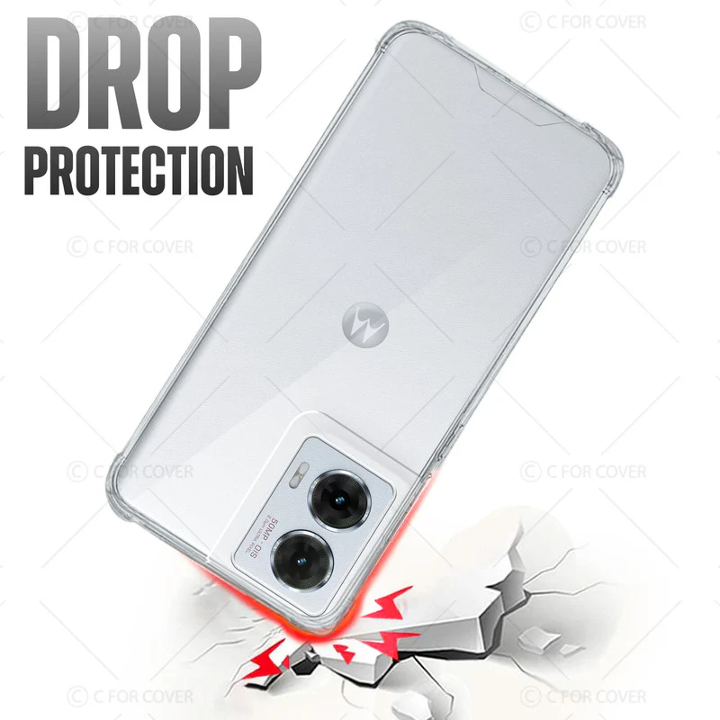 Transparent Shockproof Phone Back Cover Case With Raised Edges For Motorola Moto G85 5G - Image 6