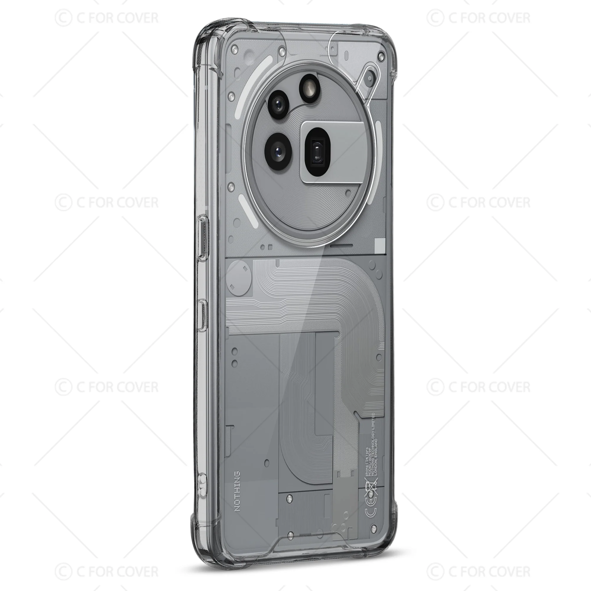 Transparent Shockproof Phone Back Cover Case With Raised Edges For Nothing Phone 3A Pro 5G - Image 5