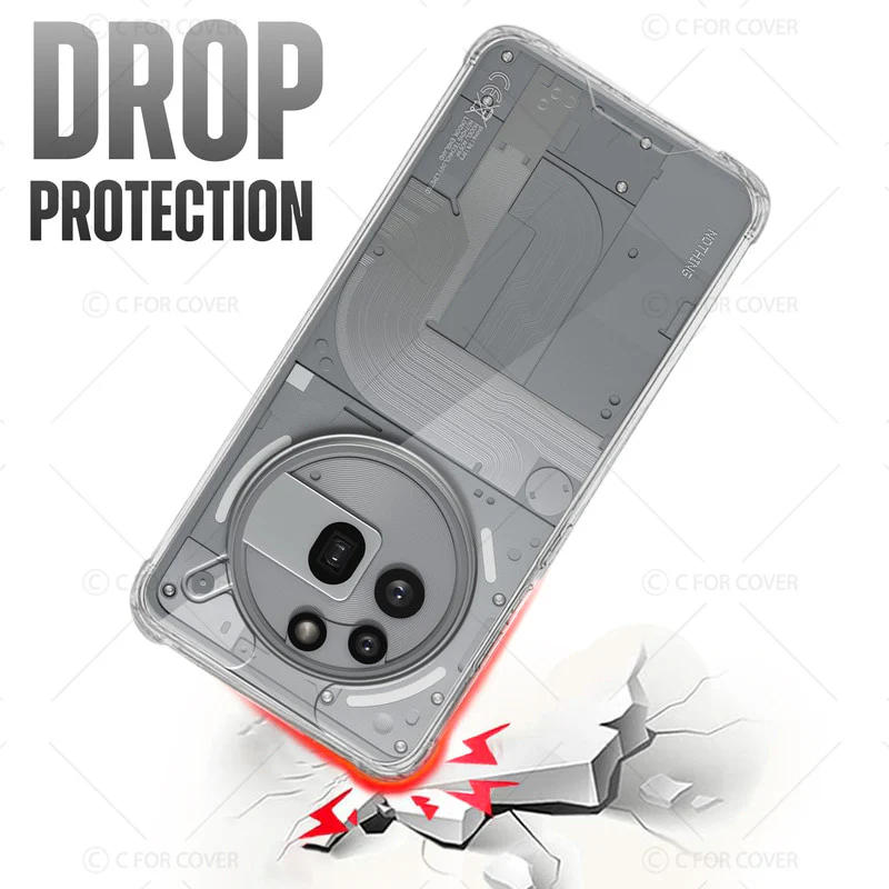 Transparent Shockproof Phone Back Cover Case With Raised Edges For Nothing Phone 3A Pro 5G - Image 6
