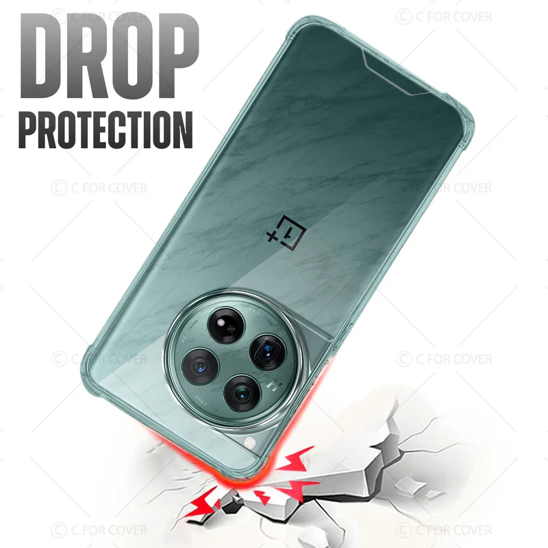 Transparent Shockproof Phone Back Cover Case With Raised Edges For OnePlus 12 5G - Image 6
