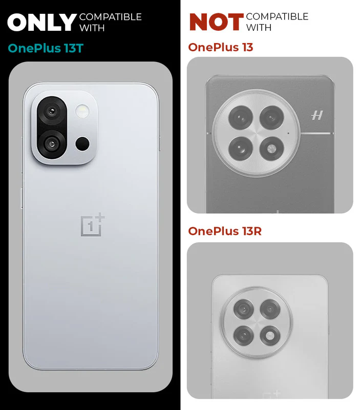 Transparent Shockproof Phone Back Cover Case With Raised Edges For OnePlus 13T 5G - Image 2