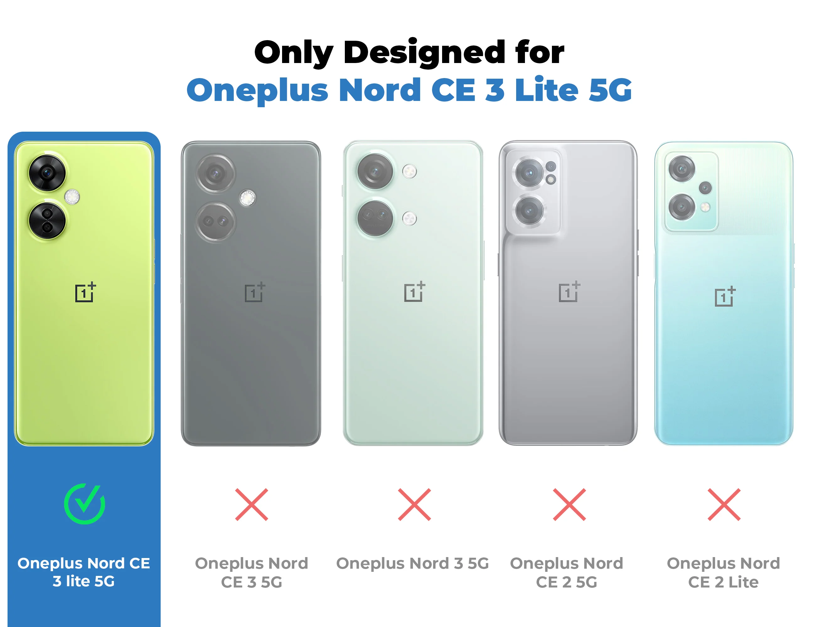 Transparent Shockproof Phone Back Cover Case With Raised Edges For OnePlus Nord CE 3 Lite 5G - Image 2