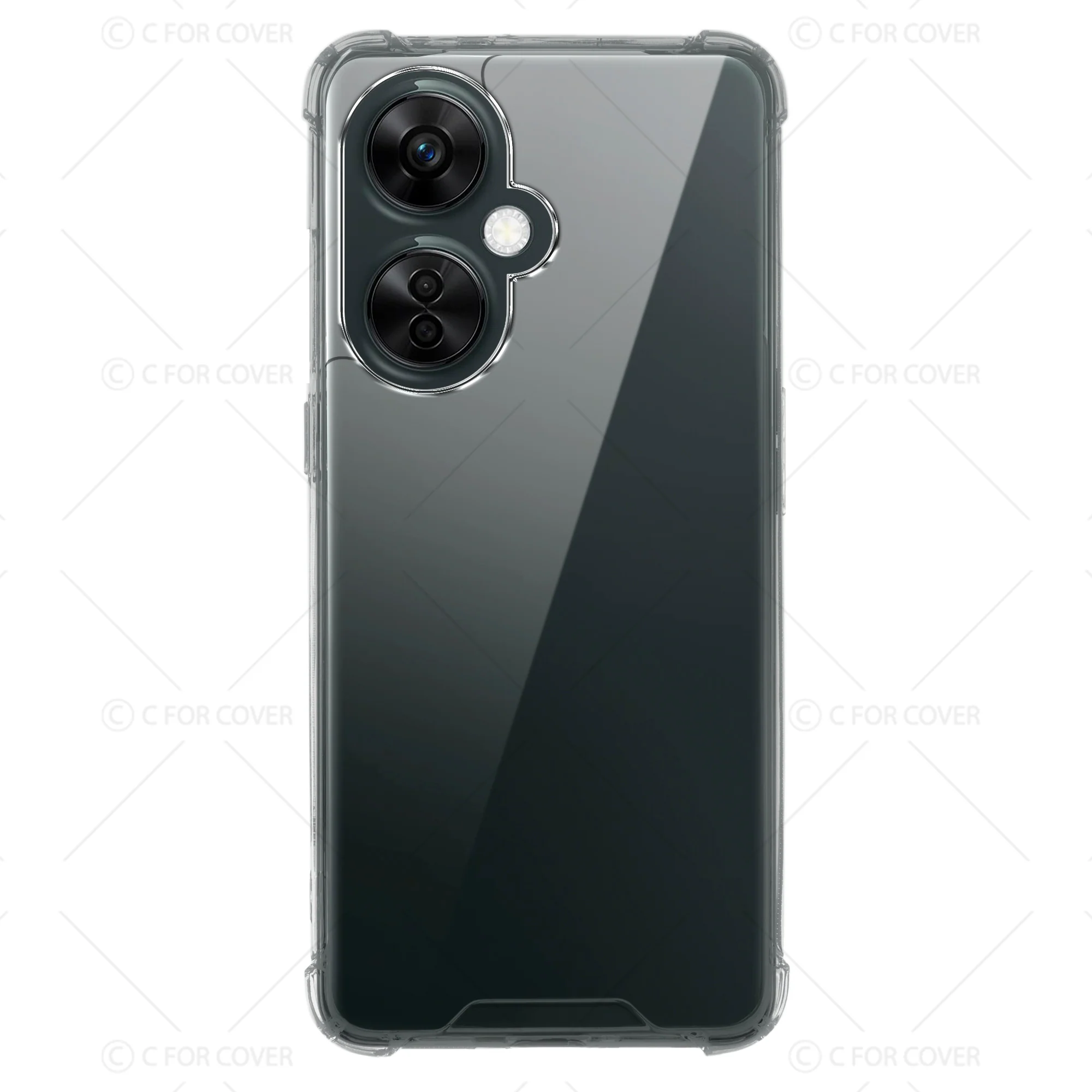 Transparent Shockproof Phone Back Cover Case With Raised Edges For OnePlus Nord CE 3 Lite 5G - Image 4