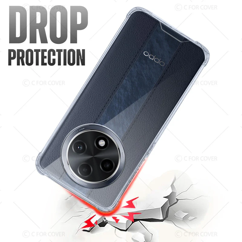Transparent Shockproof Phone Back Cover Case With Raised Edges For Oppo F27 Pro Plus 5G - Image 6