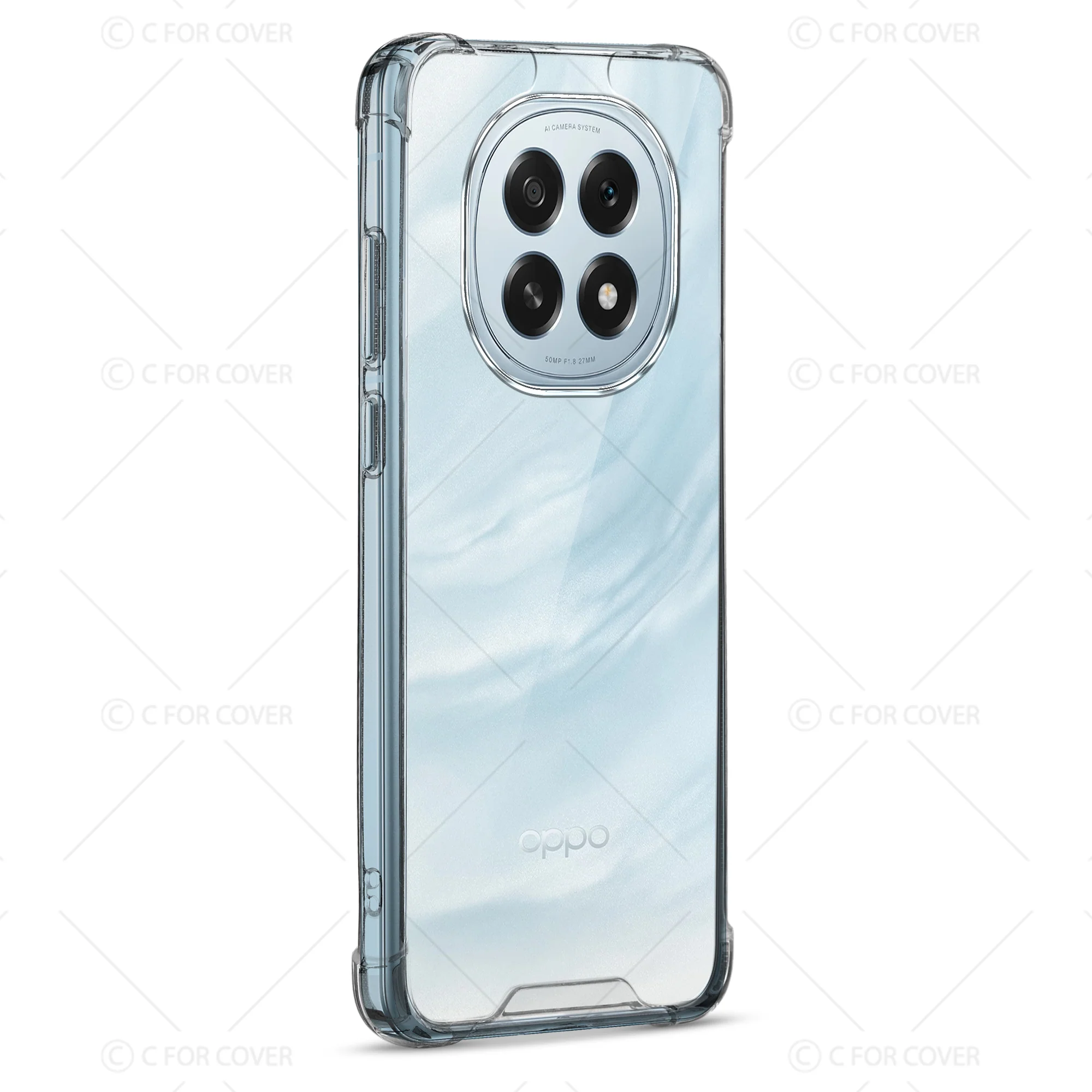 Transparent Shockproof Phone Back Cover Case With Raised Edges For Oppo F29 5G - Image 5