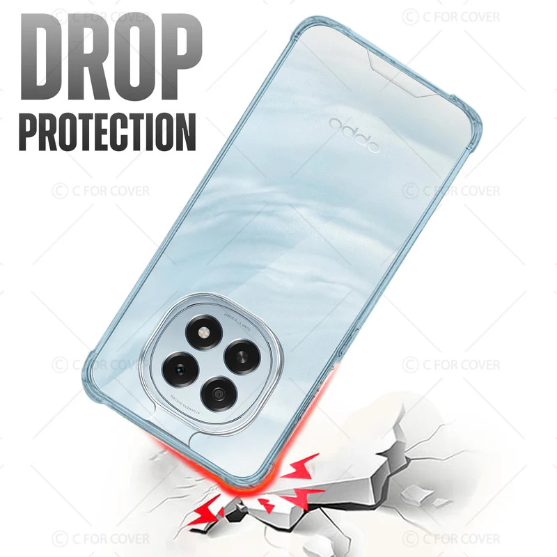 Transparent Shockproof Phone Back Cover Case With Raised Edges For Oppo F29 5G - Image 6
