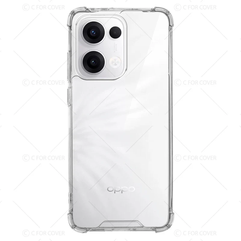 Transparent Shockproof Phone Back Cover Case With Raised Edges For Oppo Reno 13 5G - Image 4