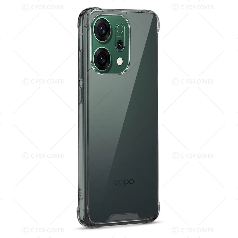 Transparent Shockproof Phone Back Cover Case With Raised Edges For Oppo Reno 14 5G - Image 5