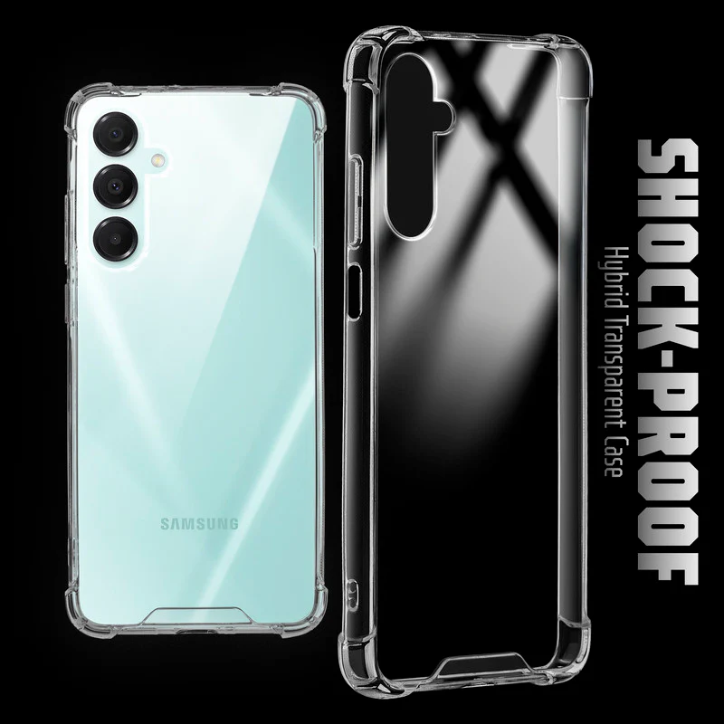 Transparent Shockproof Phone Back Cover Case With Raised Edges For Samsung A16 5G