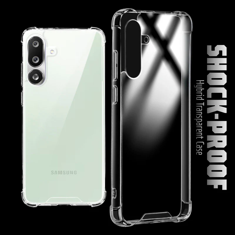 Transparent Shockproof Phone Back Cover Case With Raised Edges For Samsung F56 5G