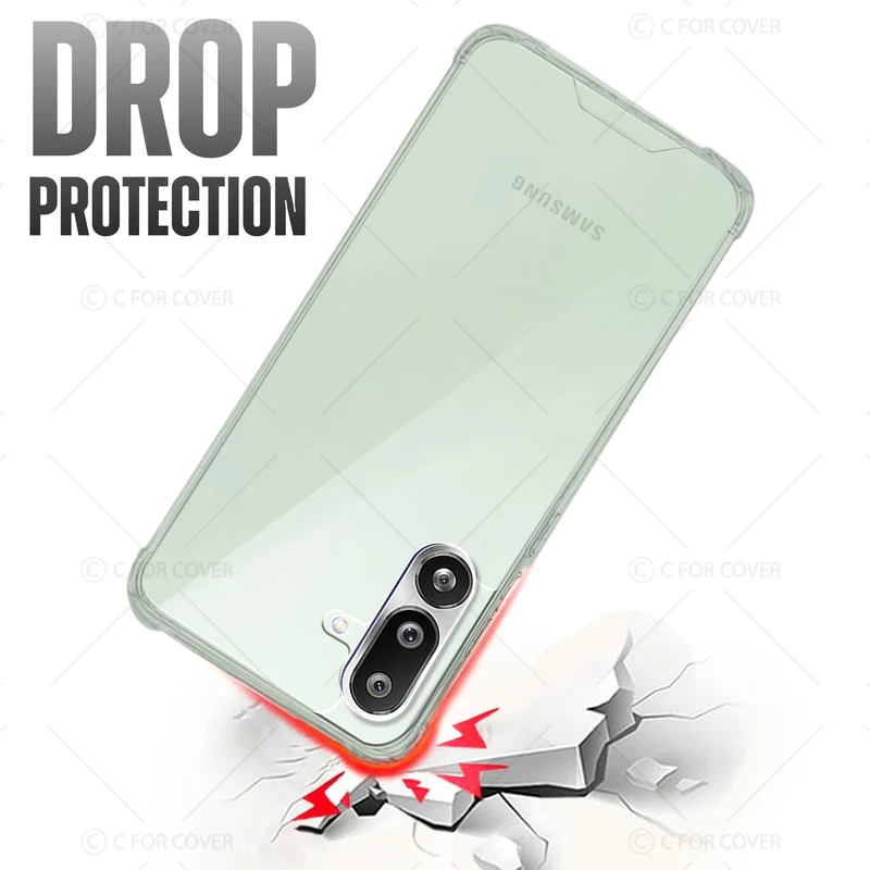 Transparent Shockproof Phone Back Cover Case With Raised Edges For Samsung F56 5G - Image 6
