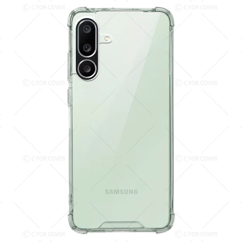 Transparent Shockproof Phone Back Cover Case With Raised Edges For Samsung M56 5G - Image 4