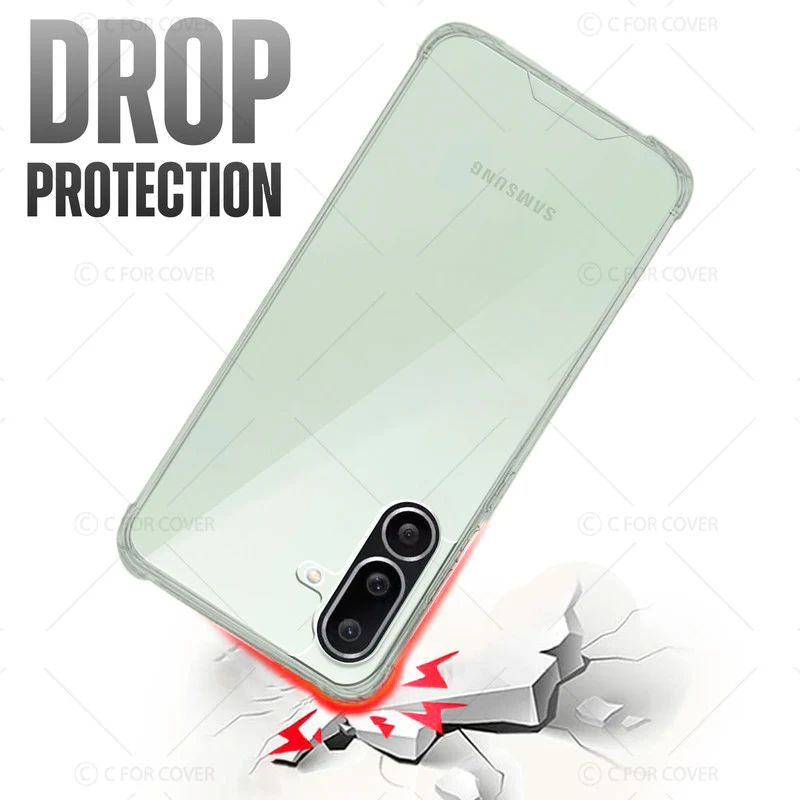 Transparent Shockproof Phone Back Cover Case With Raised Edges For Samsung M56 5G - Image 6
