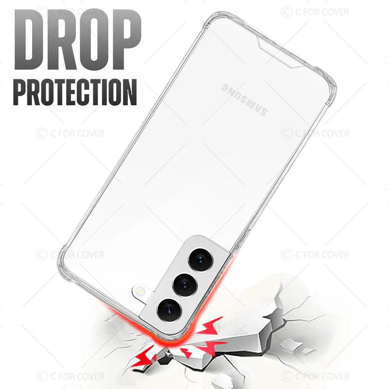 Transparent Shockproof Phone Back Cover Case With Raised Edges For Samsung S22 5G - Image 6