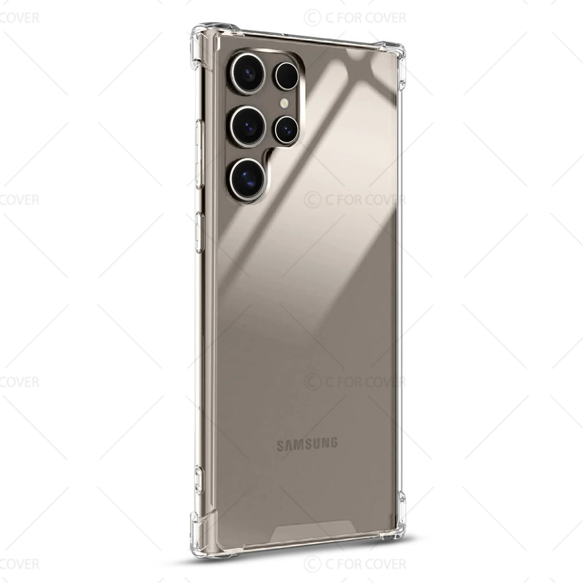 Transparent Shockproof Phone Back Cover Case With Raised Edges For Samsung S22 Ultra 5G - Image 6