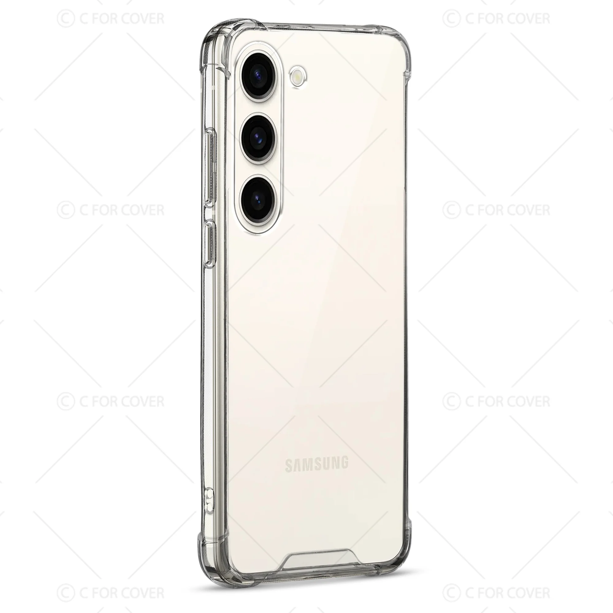 Transparent Shockproof Phone Back Cover Case With Raised Edges For Samsung S23 5G - Image 5