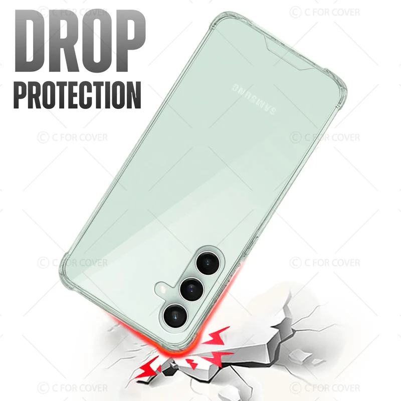 Transparent Shockproof Phone Back Cover Case With Raised Edges For Samsung S23 FE 5G - Image 6