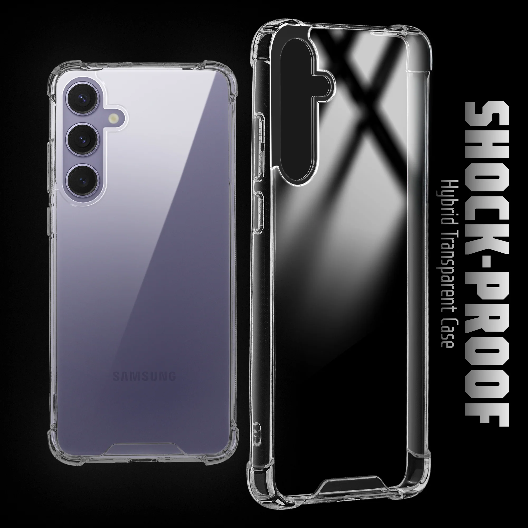 Transparent Shockproof Phone Back Cover Case With Raised Edges For Samsung S25 5G