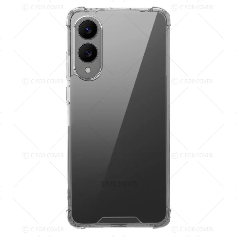 Transparent Shockproof Phone Back Cover Case With Raised Edges For Samsung S25 Edge 5G - Image 4