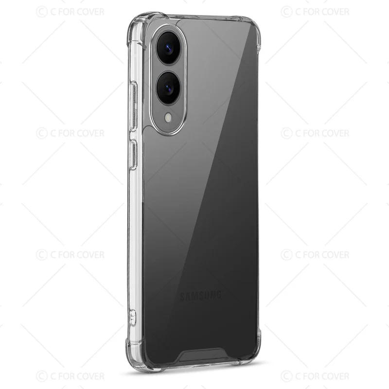 Transparent Shockproof Phone Back Cover Case With Raised Edges For Samsung S25 Edge 5G - Image 5