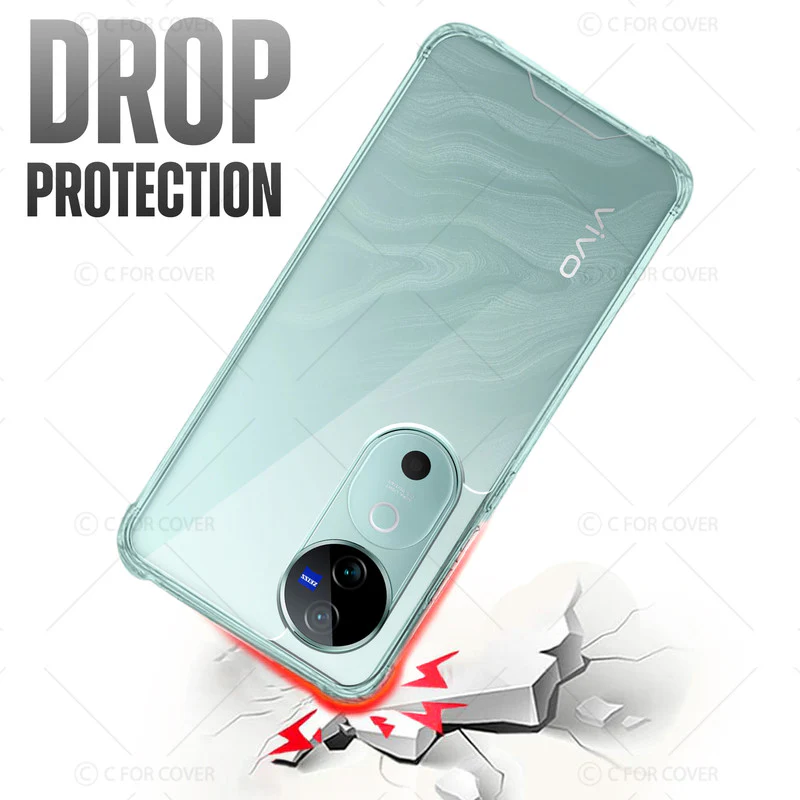 Transparent Shockproof Phone Back Cover Case With Raised Edges For Vivo V40 5G - Image 6