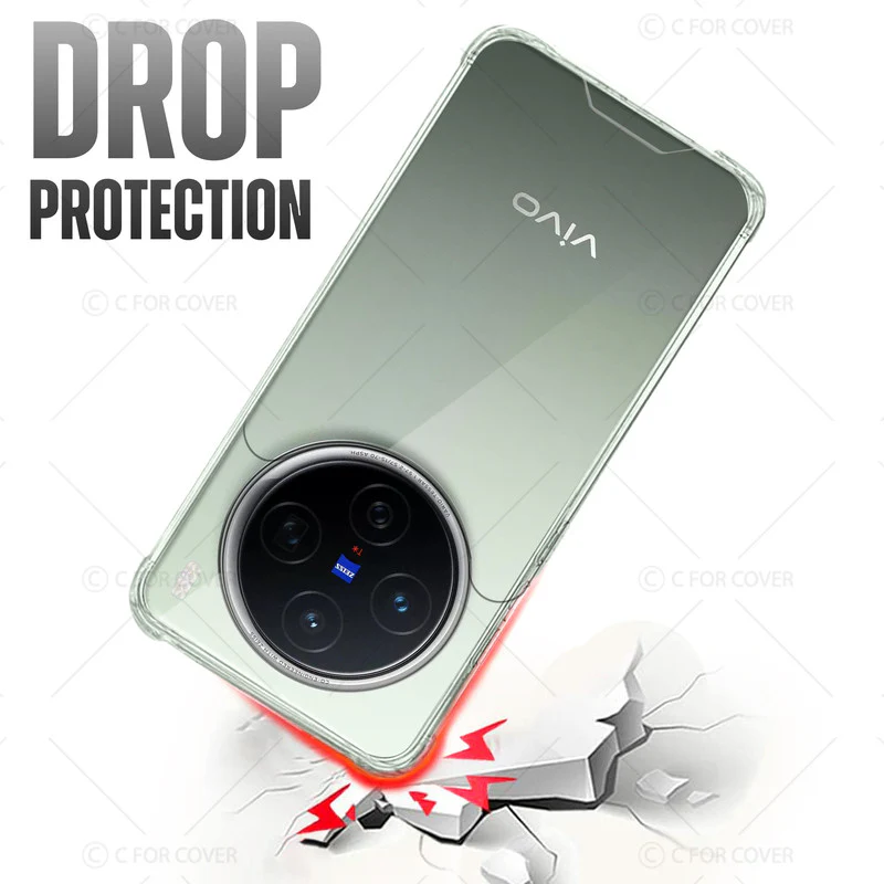 Transparent Shockproof Phone Back Cover Case With Raised Edges For Vivo X200 5G - Image 6